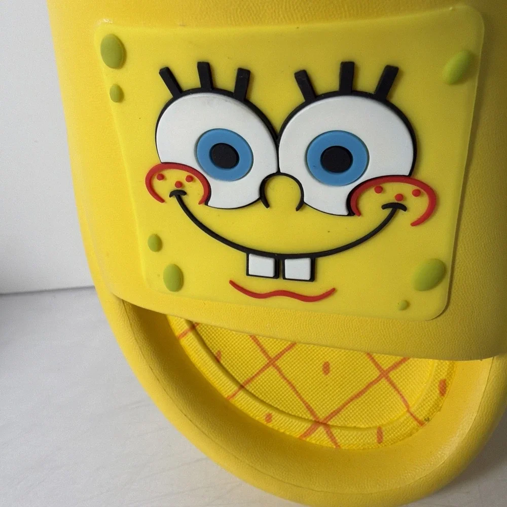 SpongeBob SquarePants Comfort Slide Sandals Mens Size 10 Ground Up